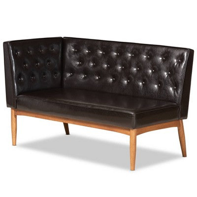 2pc Riordan Wood Dining Nook Banquette Set - Baxton Studio