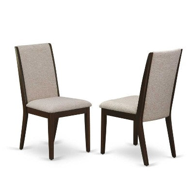 5-Piece Mahogany Finish Solid Wood Top - Rectangular Dining Room Set with Leaf - Seats 4