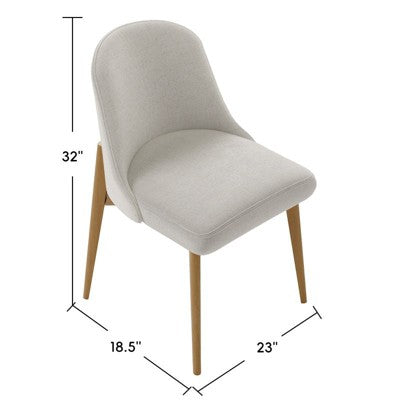 PexFix 60 Modern Round Dining Table Set with 8 Upholstered Chairs Natural Textured Wood Top Pleated Pedestal Base Beige Seats for Kitchen Dining Room