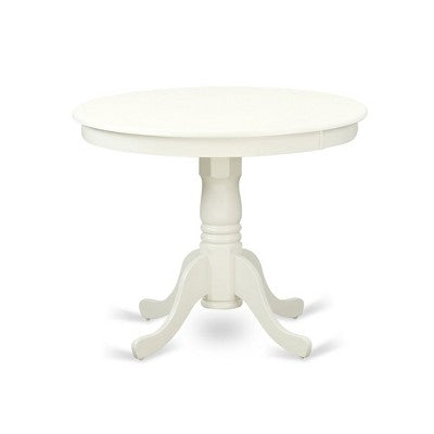 HomeStock Linen White 3 Piece Round Dining Set Modern