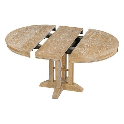 5-Piece Dining Set with Extendable Round Table and 4 Upholstered Chairs - ModernLuxe