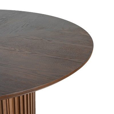 Christopher Knight Home Arvind Modern 5 Piece Rubberwood Linen Upholstered Dining Set with Round Table