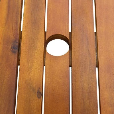vidaXL Outdoor Dining Set Brown Solid Acacia Wood Medium Foldable