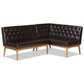 2pc Riordan Wood Dining Nook Banquette Set - Baxton Studio