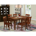 HomeStock Belmont Formal Dining Room Set-Dinette Table And Dinette Chairs, Mahogany