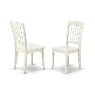 HomeStock 5-Pc Linen White Finish Solid Wood Top - Dining Room Set with Dropleaf - Seats 4