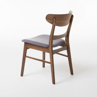 GDFStudio Isador Mid-Century Modern Fabric Upholstered Wood 5 Piece Dining