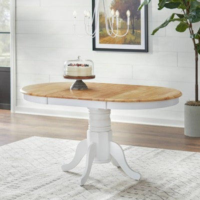 Buylateral 7pc Lancaster Farmhouse Solid Wood Extendable Dining Table Set