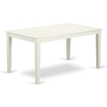 HomeStock 5-Piece Linen White Finish Solid Wood Top Dining Table with 4 Chairs