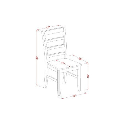 Luxury Dinette Set - Table with Leaf & Chairs - Cappuccino Finish - Modern & Traditional Design